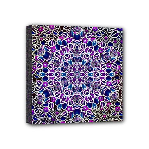 Digital Painting Drawing Of Flower Power Mini Canvas 4  X 4  (stretched) by pepitasart