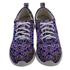 Digital Painting Drawing Of Flower Power Athletic Shoes by pepitasart