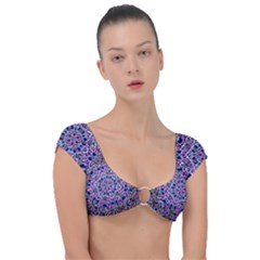 Digital Painting Drawing Of Flower Power Cap Sleeve Ring Bikini Top by pepitasart