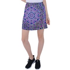 Digital Painting Drawing Of Flower Power Tennis Skirt by pepitasart