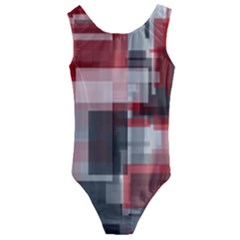 Abstract Tiles, Mixed Color Paint Splashes, Altered Kids  Cut-out Back One Piece Swimsuit by Casemiro