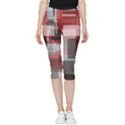 Abstract tiles, mixed color paint splashes, altered Inside Out Lightweight Velour Capri Leggings  View1