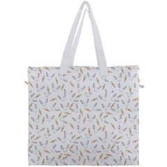 Cute Bunnies And Carrots Pattern, Light Colored Theme Canvas Travel Bag by Casemiro