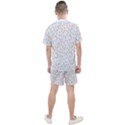 Cute Bunnies and carrots pattern, light colored theme Men s Mesh Tee and Shorts Set View2