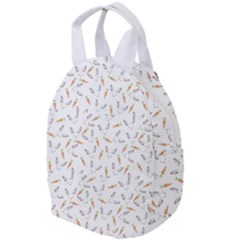 Cute Bunnies And Carrots Pattern, Light Colored Theme Travel Backpacks by Casemiro