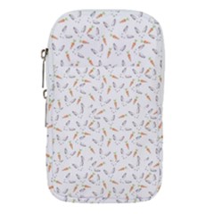 Cute Bunnies And Carrots Pattern, Light Colored Theme Waist Pouch (small) by Casemiro