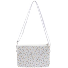 Cute Bunnies And Carrots Pattern, Light Colored Theme Double Gusset Crossbody Bag by Casemiro