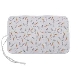 Cute Bunnies And Carrots Pattern, Light Colored Theme Pen Storage Case (m) by Casemiro