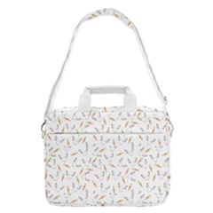 Cute Bunnies And Carrots Pattern, Light Colored Theme Macbook Pro Shoulder Laptop Bag  by Casemiro