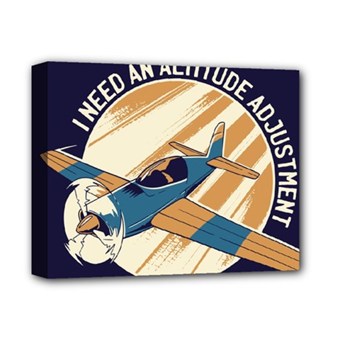 Airplane - I Need Altitude Adjustement Deluxe Canvas 14  X 11  (stretched) by DinzDas