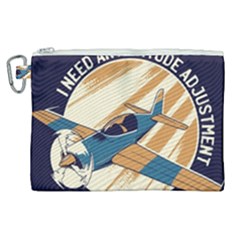 Airplane - I Need Altitude Adjustement Canvas Cosmetic Bag (xl)