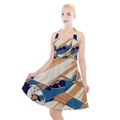 Airplane - I Need Altitude Adjustement Halter Party Swing Dress 