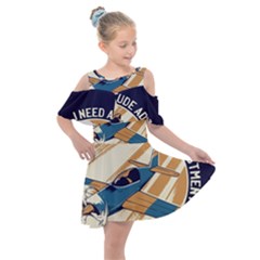 Airplane - I Need Altitude Adjustement Kids  Shoulder Cutout Chiffon Dress