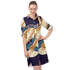 Airplane - I Need Altitude Adjustement Long Sleeve Mini Shirt Dress