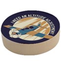 Airplane - I Need Altitude Adjustement Wooden Bottle Opener (Round) View1