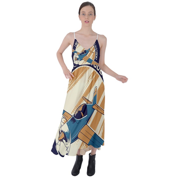 Airplane - I Need Altitude Adjustement Tie Back Maxi Dress