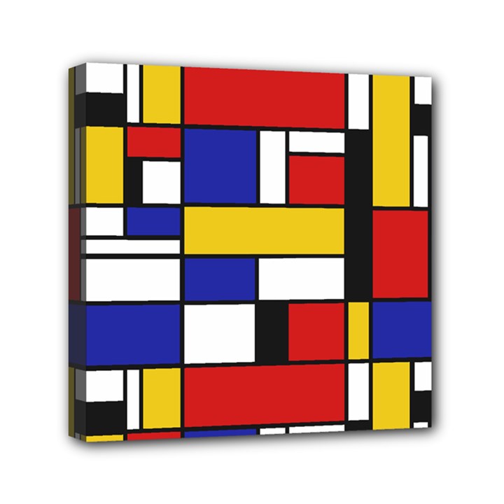 Stripes And Colors Textile Pattern Retro Mini Canvas 6  x 6  (Stretched)