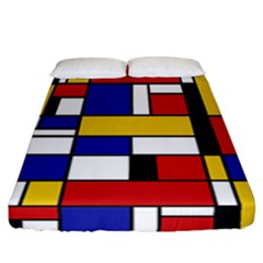 Stripes And Colors Textile Pattern Retro Fitted Sheet (california King Size)