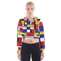 Stripes And Colors Textile Pattern Retro Cropped Sweatshirt View1