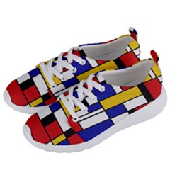 Stripes And Colors Textile Pattern Retro Women s Lightweight Sports Shoes by DinzDas