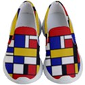 Stripes And Colors Textile Pattern Retro Kids Lightweight Slip Ons View1