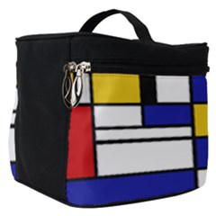 Stripes And Colors Textile Pattern Retro Make Up Travel Bag (small)