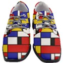 Stripes And Colors Textile Pattern Retro Women Heeled Oxford Shoes View1