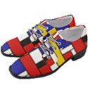 Stripes And Colors Textile Pattern Retro Women Heeled Oxford Shoes View2