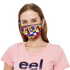 Stripes And Colors Textile Pattern Retro Crease Cloth Face Mask (adult)