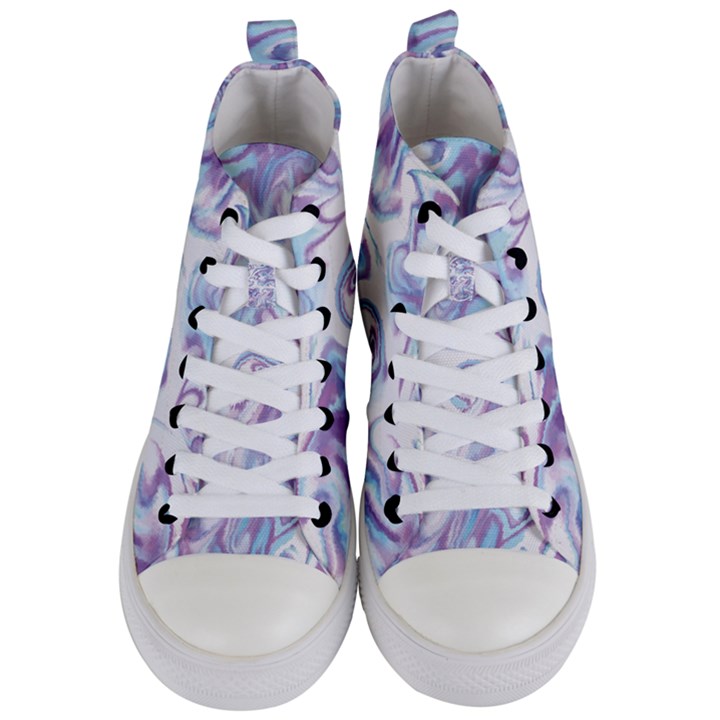 Tie Diy Diys Retro Batic Design Women s Mid-Top Canvas Sneakers