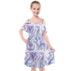 Tie Diy Diys Retro Batic Design Kids  Cut Out Shoulders Chiffon Dress by DinzDas