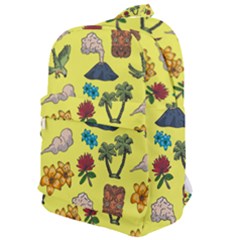 Tropical Island Tiki Parrots, Mask And Palm Trees Classic Backpack by DinzDas