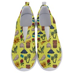 Tropical Island Tiki Parrots, Mask And Palm Trees No Lace Lightweight Shoes by DinzDas