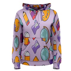 Back To School And Schools Out Kids Pattern Women s Pullover Hoodie by DinzDas