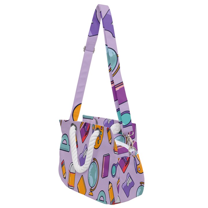 Back To School And Schools Out Kids Pattern Rope Handles Shoulder Strap Bag