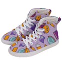 Back To School And Schools Out Kids Pattern Men s Hi-Top Skate Sneakers View2