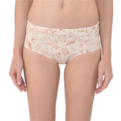 Thanksgiving Flowers And Gifts Pattern Mid-waist Bikini Bottoms by DinzDas