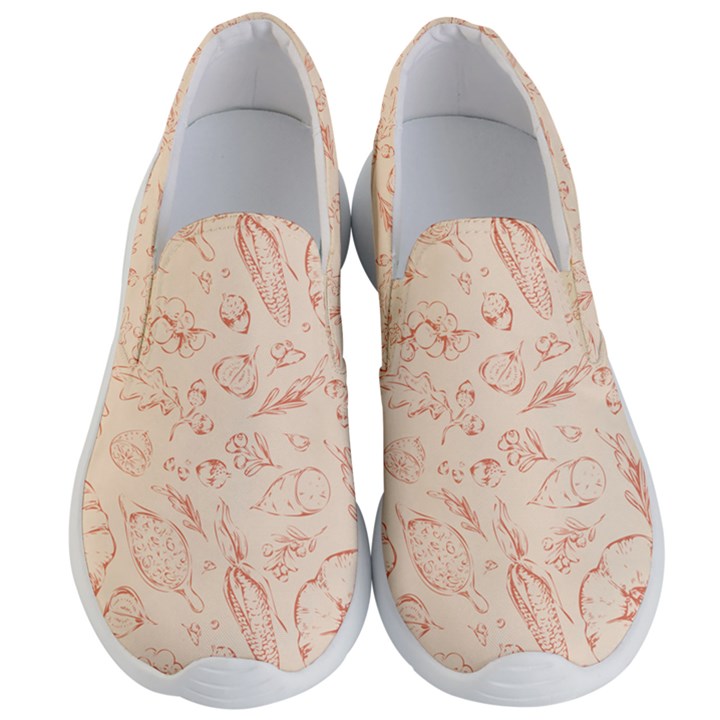 Thanksgiving Flowers And Gifts Pattern Men s Lightweight Slip Ons