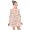 Thanksgiving Flowers And Gifts Pattern Kids  Long Sleeve Dress View1