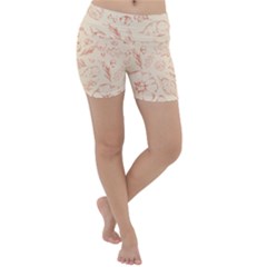 Thanksgiving Flowers And Gifts Pattern Lightweight Velour Yoga Shorts by DinzDas