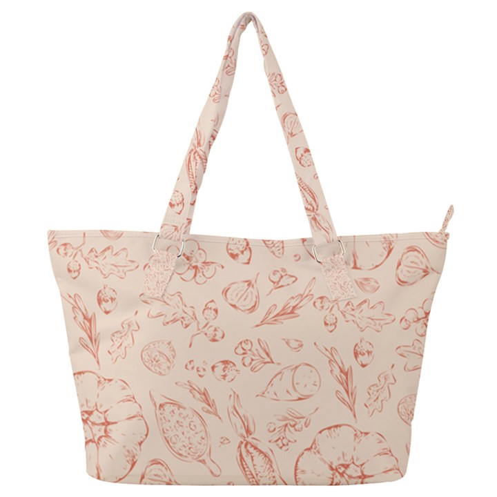 Thanksgiving Flowers And Gifts Pattern Full Print Shoulder Bag