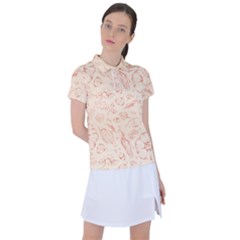 Thanksgiving Flowers And Gifts Pattern Women s Polo Tee