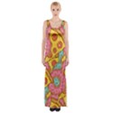 Fast Food Pizza And Donut Pattern Thigh Split Maxi Dress View1