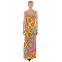 Fast Food Pizza And Donut Pattern Thigh Split Maxi Dress View2