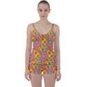 Fast Food Pizza And Donut Pattern Tie Front Two Piece Tankini View1