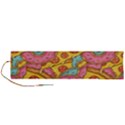 Fast Food Pizza And Donut Pattern Roll Up Canvas Pencil Holder (L) View1