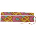 Fast Food Pizza And Donut Pattern Roll Up Canvas Pencil Holder (L) View2