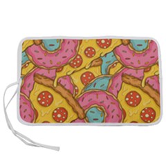 Fast Food Pizza And Donut Pattern Pen Storage Case (m) by DinzDas