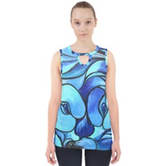 Blue Apples Cut Out Tank Top by Alexcher