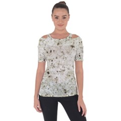 Geometric Abstract Sufrace Print Shoulder Cut Out Short Sleeve Top by dflcprintsclothing